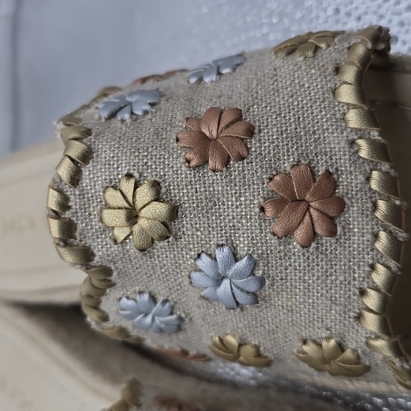 Jack Rogers Palmer Espadrilles Slides Sandals Wedges Natural size 7 woman - Picture 3 of 12